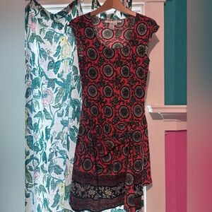 Max Studio Red and Black Sleeveless Mini Dress